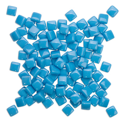 Light Blue Glass Blocks 12mm Mosaic Tiles 1Kg **School Bulk Buy**