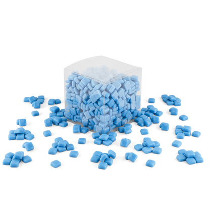 Light Blue Glass Blocks 12mm Mosaic Tiles 1Kg **School Bulk Buy**