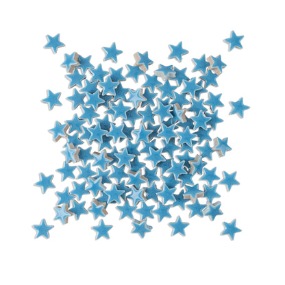 Light Blue Star Shaped Ceramic Tiles 800g **School Bulk Buy**