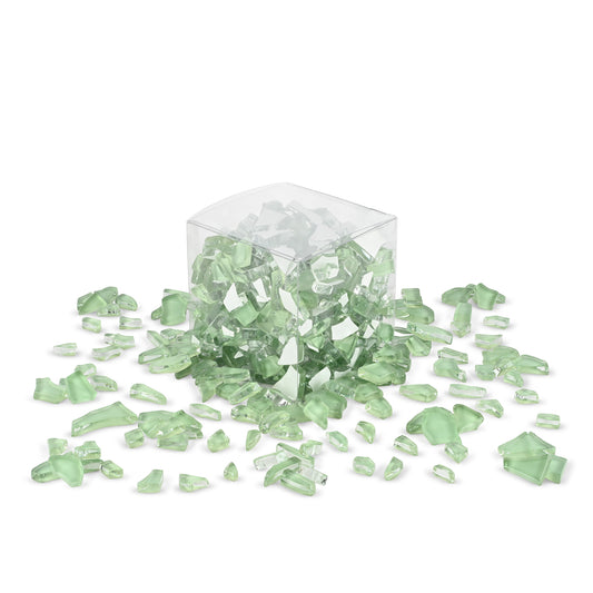 Light Green Crackled Glass 1Kg Green Tile **School Bulk Buy**