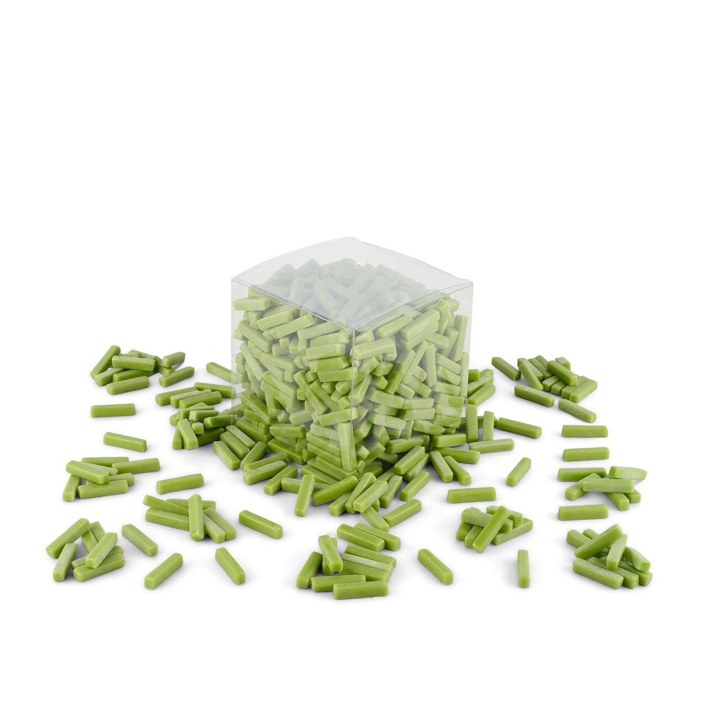 Lime Sticks Green Glass Tiles 1Kg **School Bulk Buy**