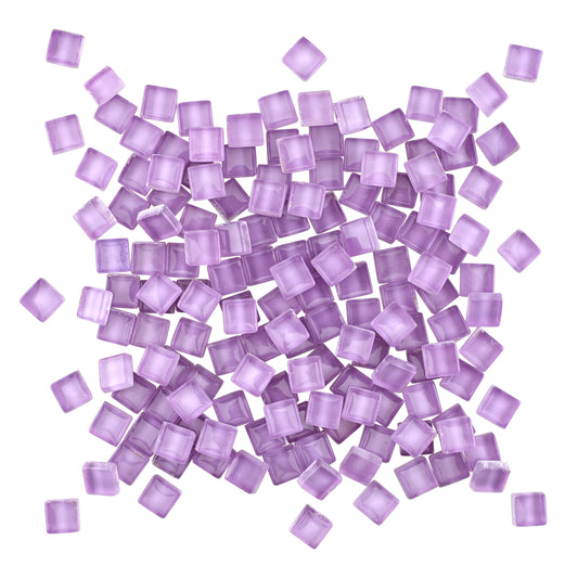 Lavender Purple Crystal Glass Tiles 250g