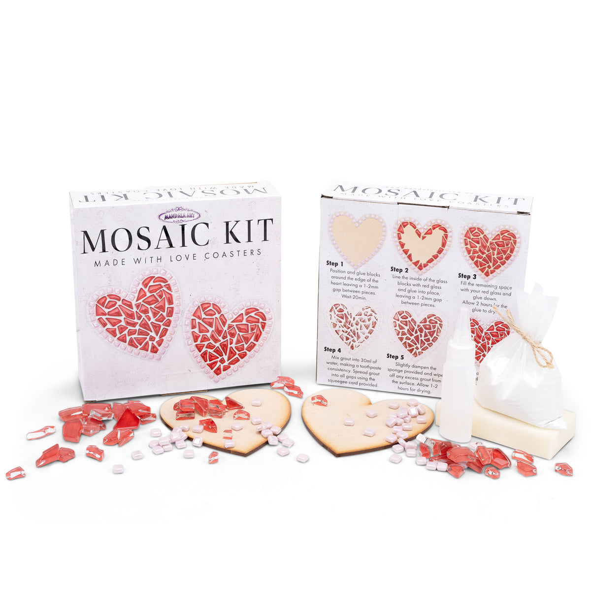 Made With Love Heart Coaster Kit