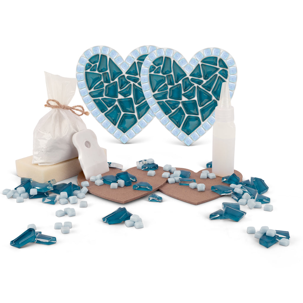 Made With Love Teal Heart Coaster Kit