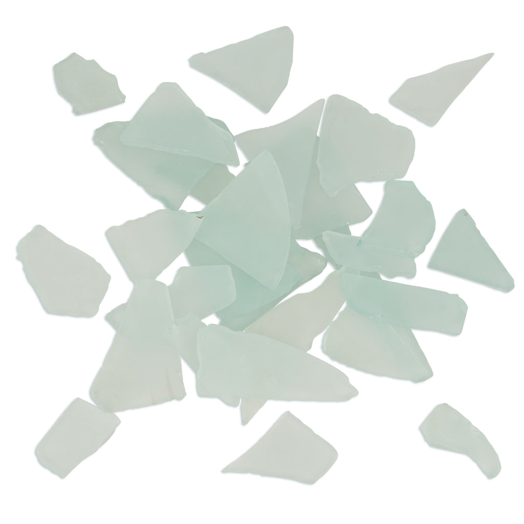 Translucent Pale Blue Ocean Breeze Tumbled Glass 250g - Smaller Pieces