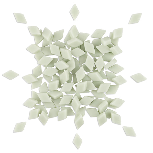 Mint Diamond Shape Glass Matte Finish Green Mosaic Tiles 250g