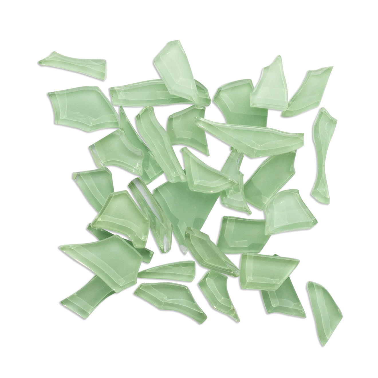 Light Green Crackled *EXTRA LARGE* 250g Mosaic Glass Tile