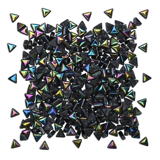 Black Mini Iridised Triangles 9mm Tiles 100g
