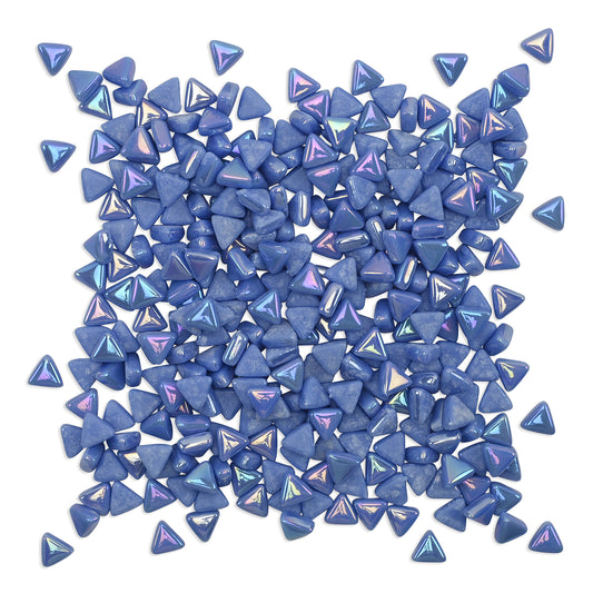 Blue Mini Iridised Triangles 9mm Tiles 100g