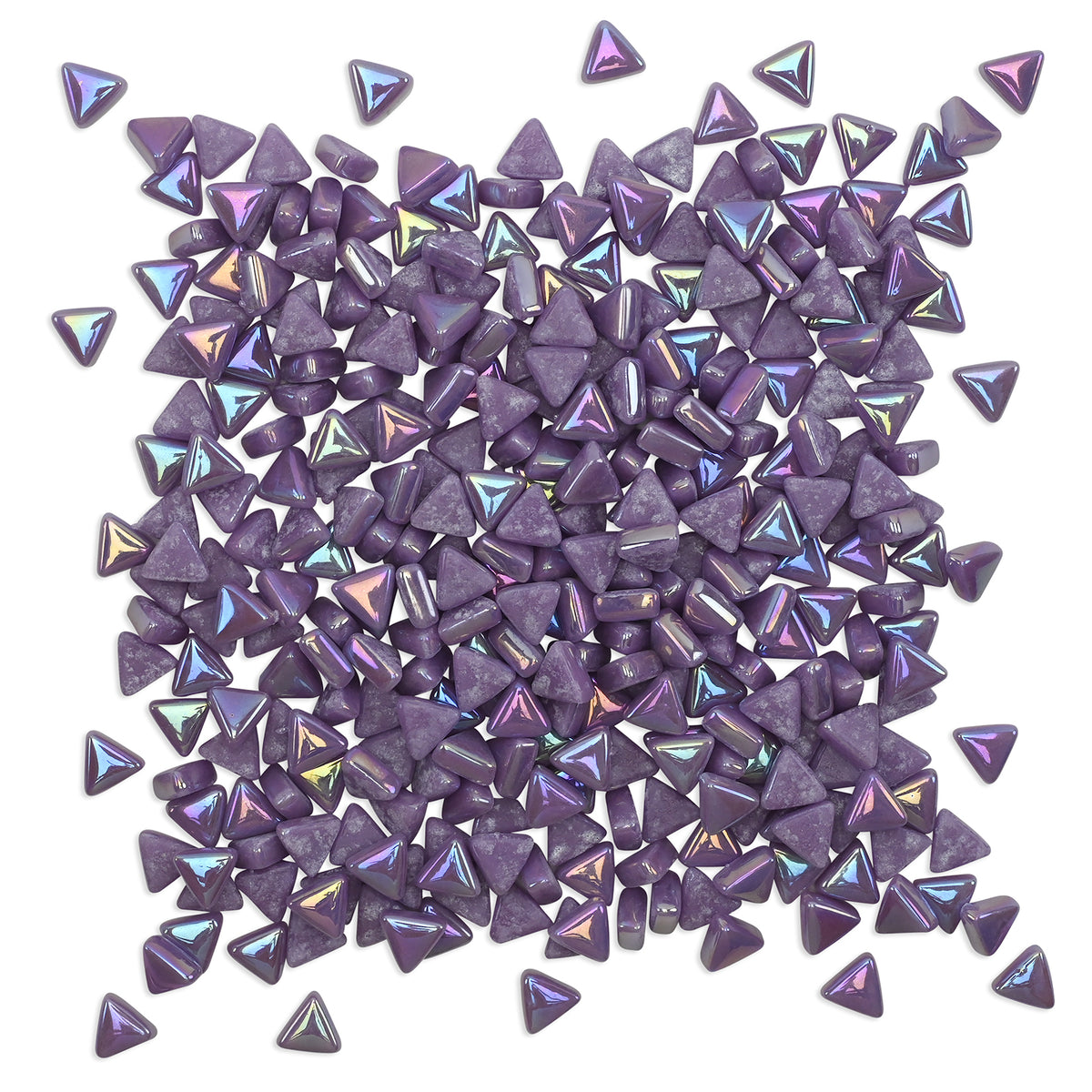 Purple Mini Iridised Triangles 9mm Tiles 250g