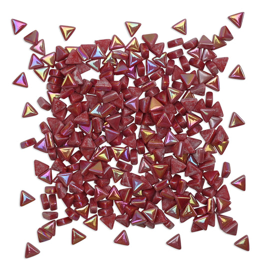 Red Mini Iridised Triangles 9mm Tiles 100g
