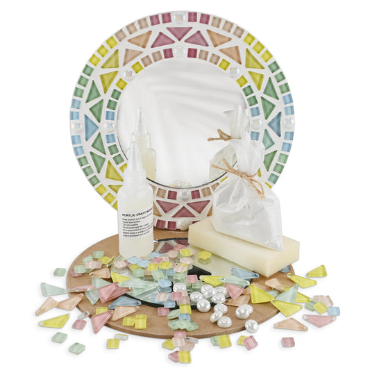 Pastel Rainbow Round Mirror Kit