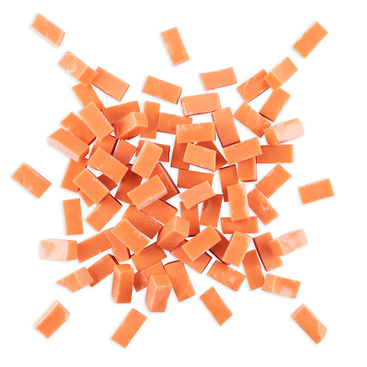 6015 Peach Orange Smalti Glass Brick Mosaic Tiles 250g