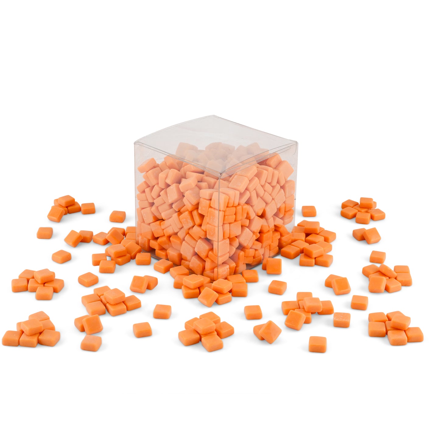 Orange Glass Blocks 12mm Mosaic Tiles 1Kg **School Bulk Buy**