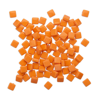 Orange Glass Blocks 12mm Mosaic Tiles 1Kg **School Bulk Buy**