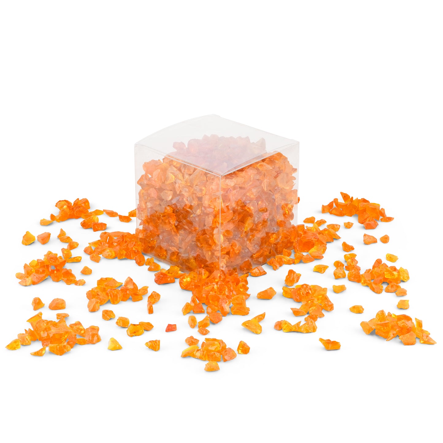 Orange Crushed Glass 1Kg **School Bulk Buy**