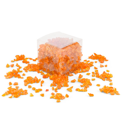 Orange Crushed Glass 1Kg **School Bulk Buy**
