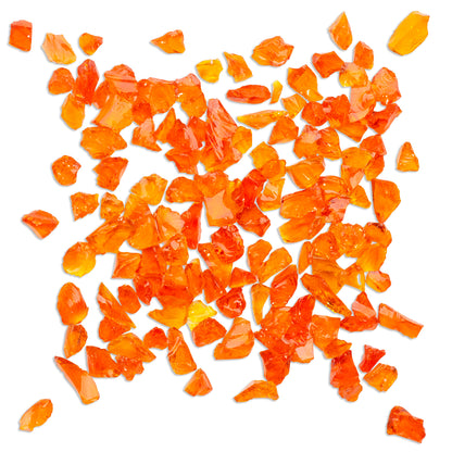Orange Crushed Glass 1Kg **School Bulk Buy**