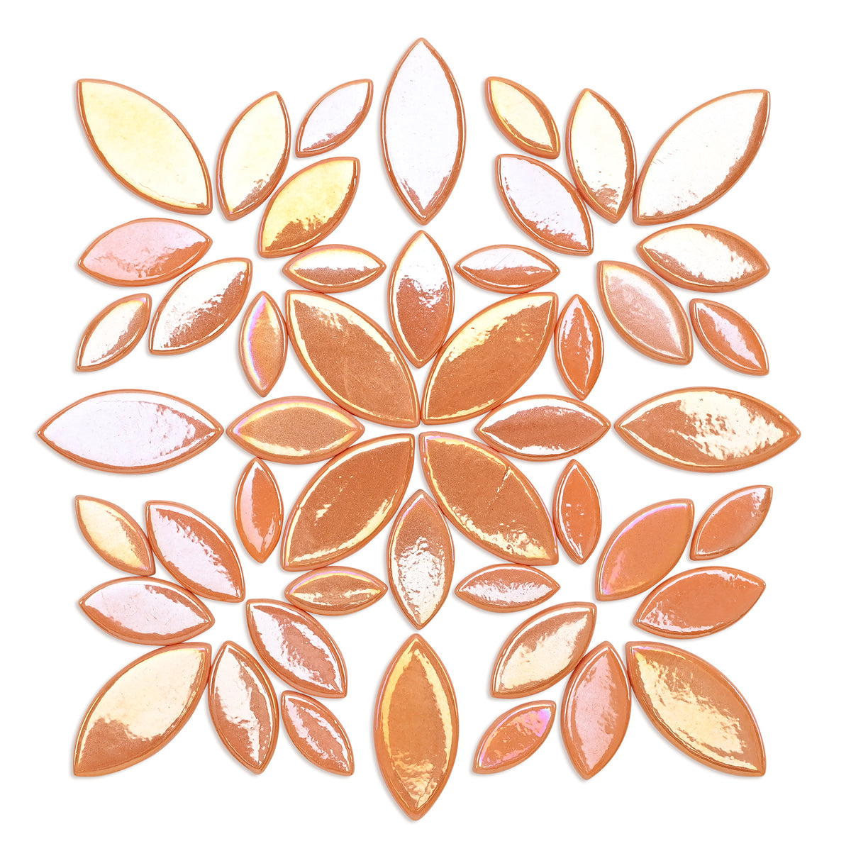 Orange Iridised Leaf & Petal Shapes 250g