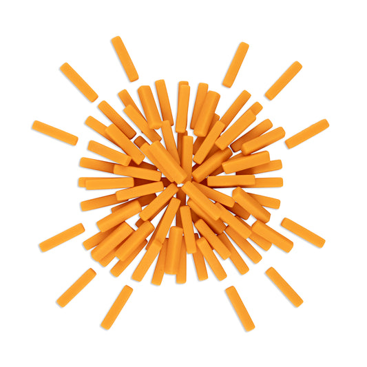 Orange Matte Finish Sticks Glass Tiles 250g