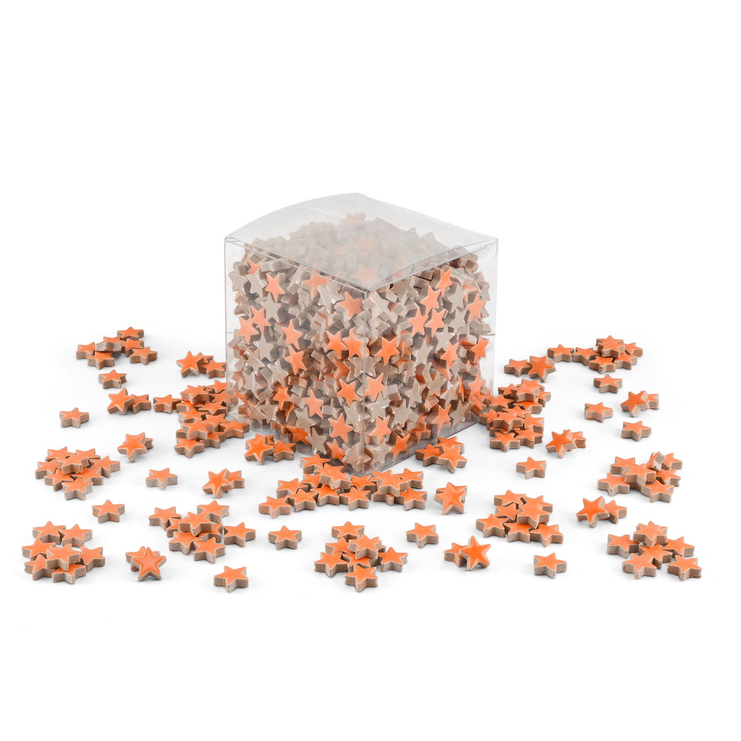 Orange Star Shaped Ceramic Tiles 800g **School Bulk Buy**