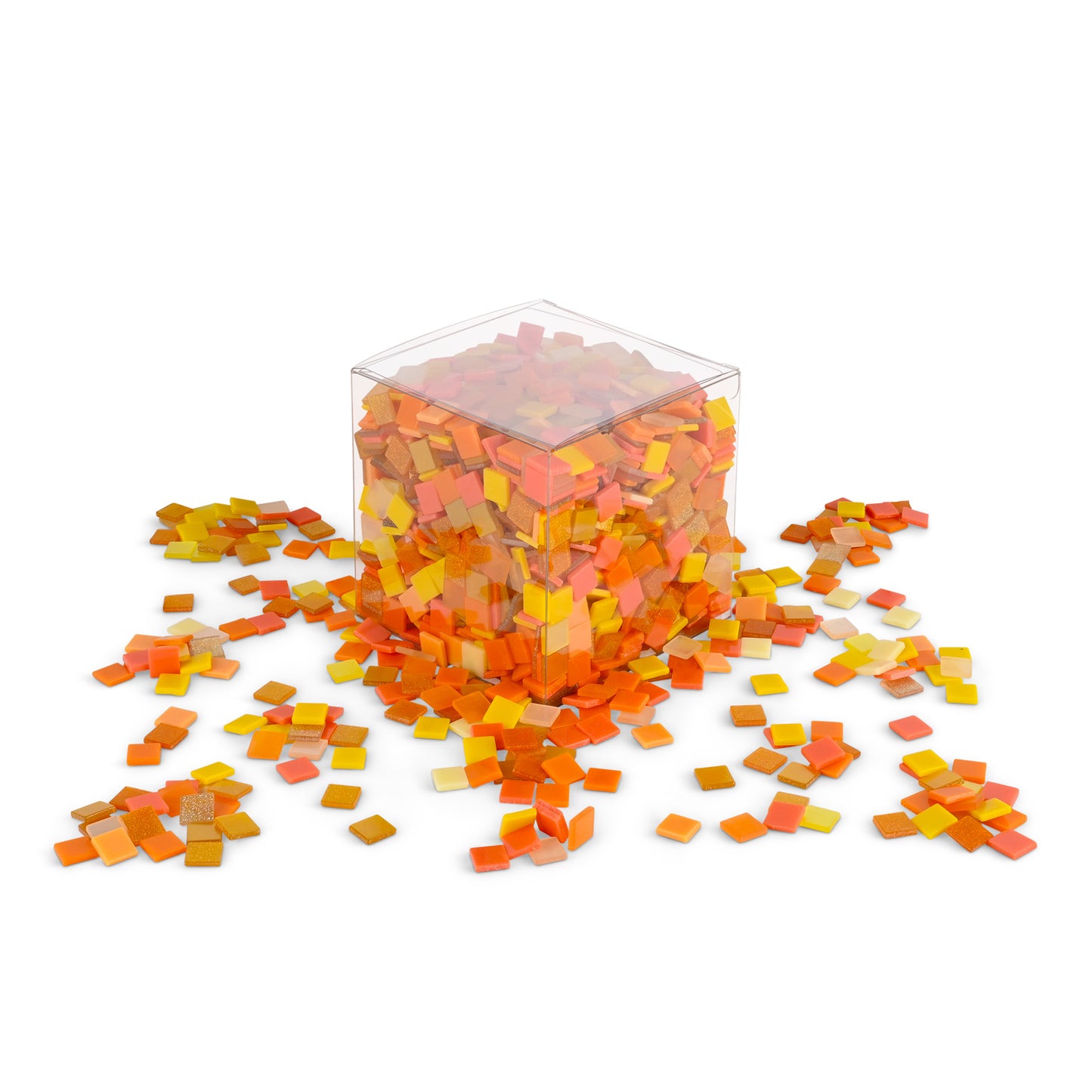 Resin Mosaic Tiles - Orange/Yellow Mix - 2000 Tiles **School Bulk Buy**