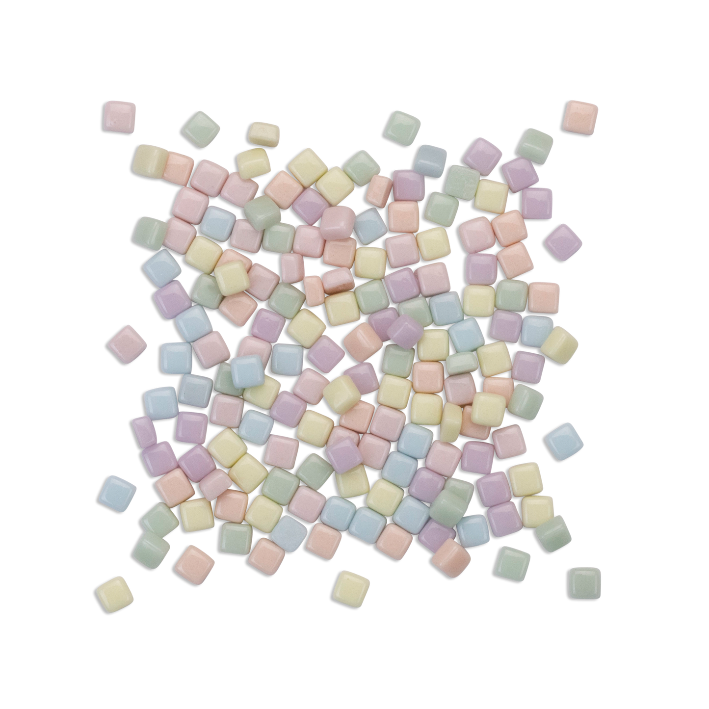 Assorted Mini Pastel Glass Blocks Assorted Colour Mosaic Tiles 250g