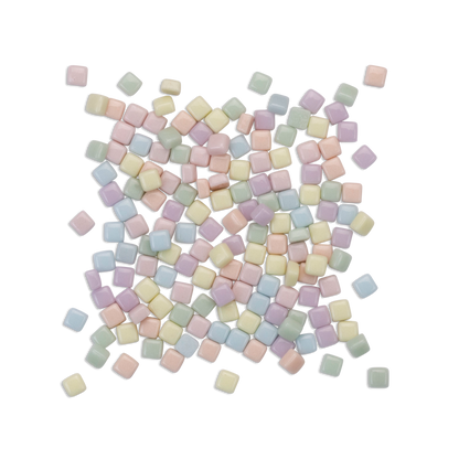 Assorted Mini Pastel Glass Blocks Assorted Colour Mosaic Tiles 250g