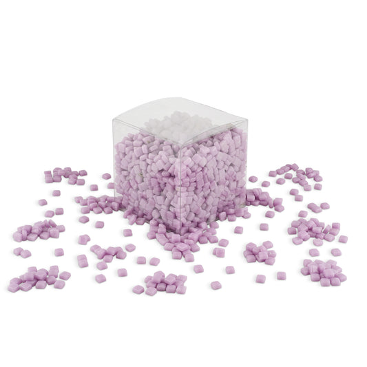 Lavender Mini Pastel Glass Blocks 1Kg **School Bulk Buy**