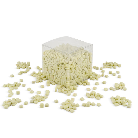 Lemon Mini Pastel Glass Blocks 1Kg **School Bulk Buy**