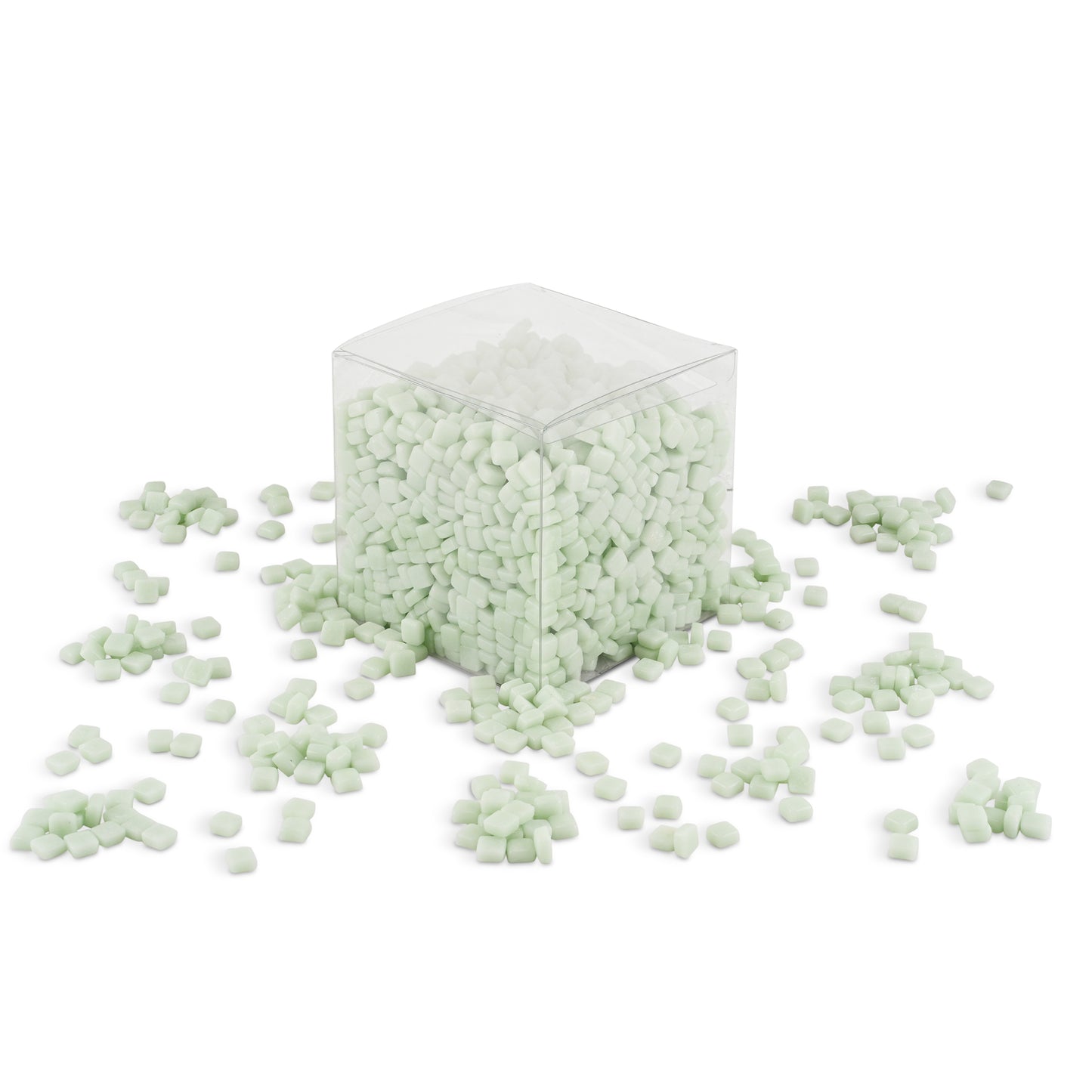 Mint Mini Pastel Glass Blocks 1Kg **School Bulk Buy**