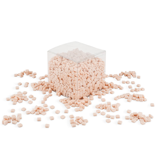 Peach Mini Pastel Glass Blocks 1Kg **School Bulk Buy**