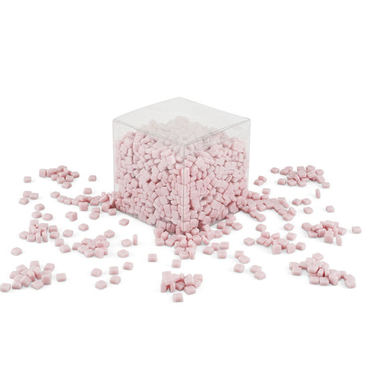 Rose Mini Pastel Glass Blocks 1Kg **School Bulk Buy**