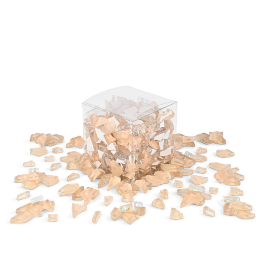 Peach Crackled Glass 1Kg Orange Tile **School Bulk Buy**
