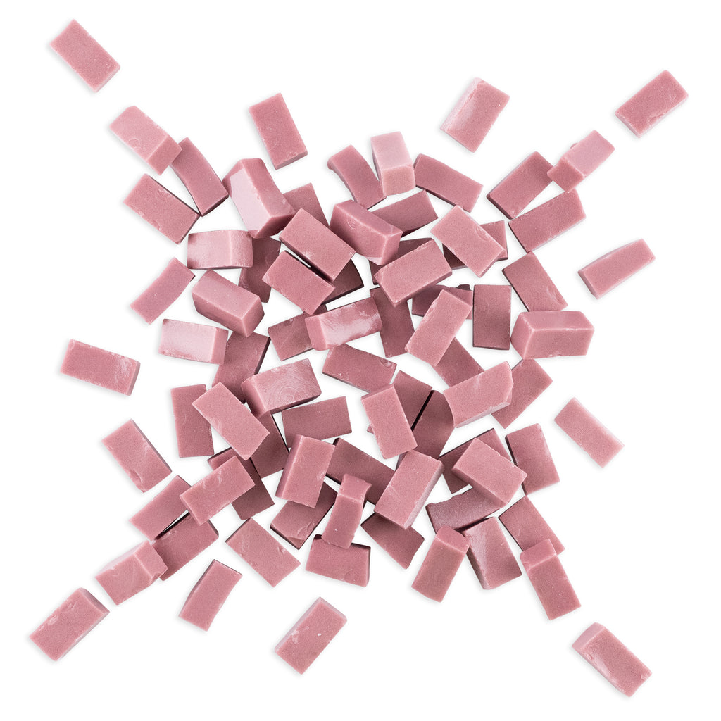 6021 Plum Pink Smalti Glass Brick Mosaic Tiles 250g