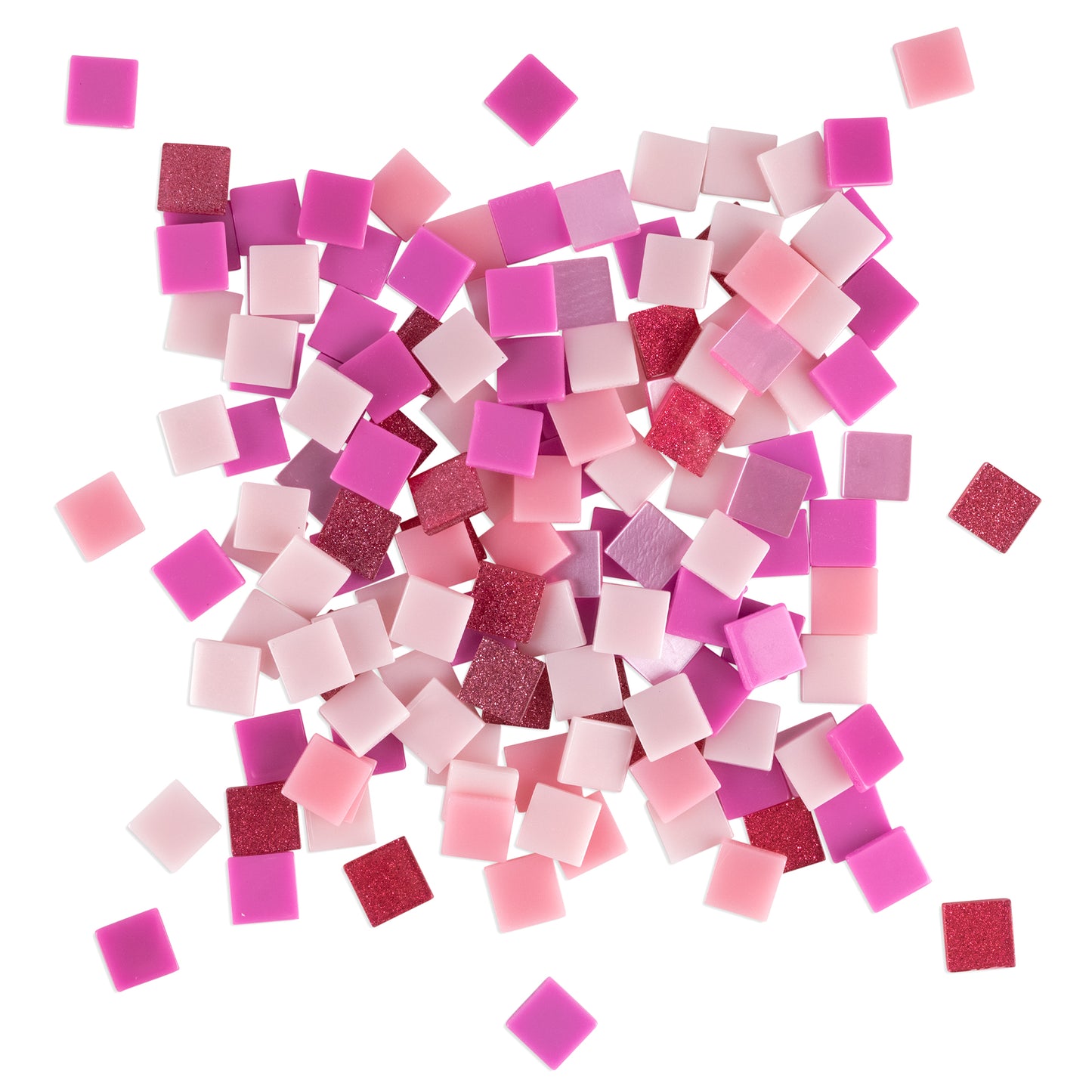 Resin Mosaic Tiles - Pink Mix - 1000 Tiles