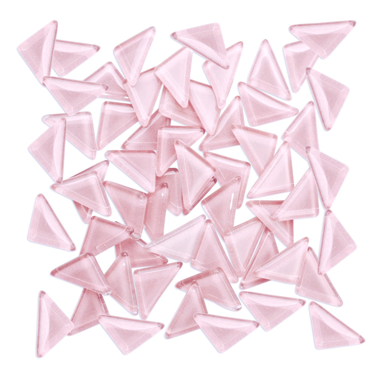 Rose Pink Triangles Mosaic Glass 1Kg **School Bulk Buy**