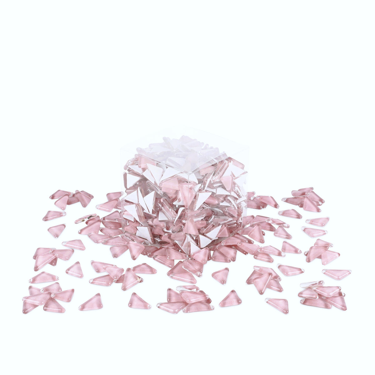 Rose Pink Triangles Mosaic Glass 1Kg **School Bulk Buy**