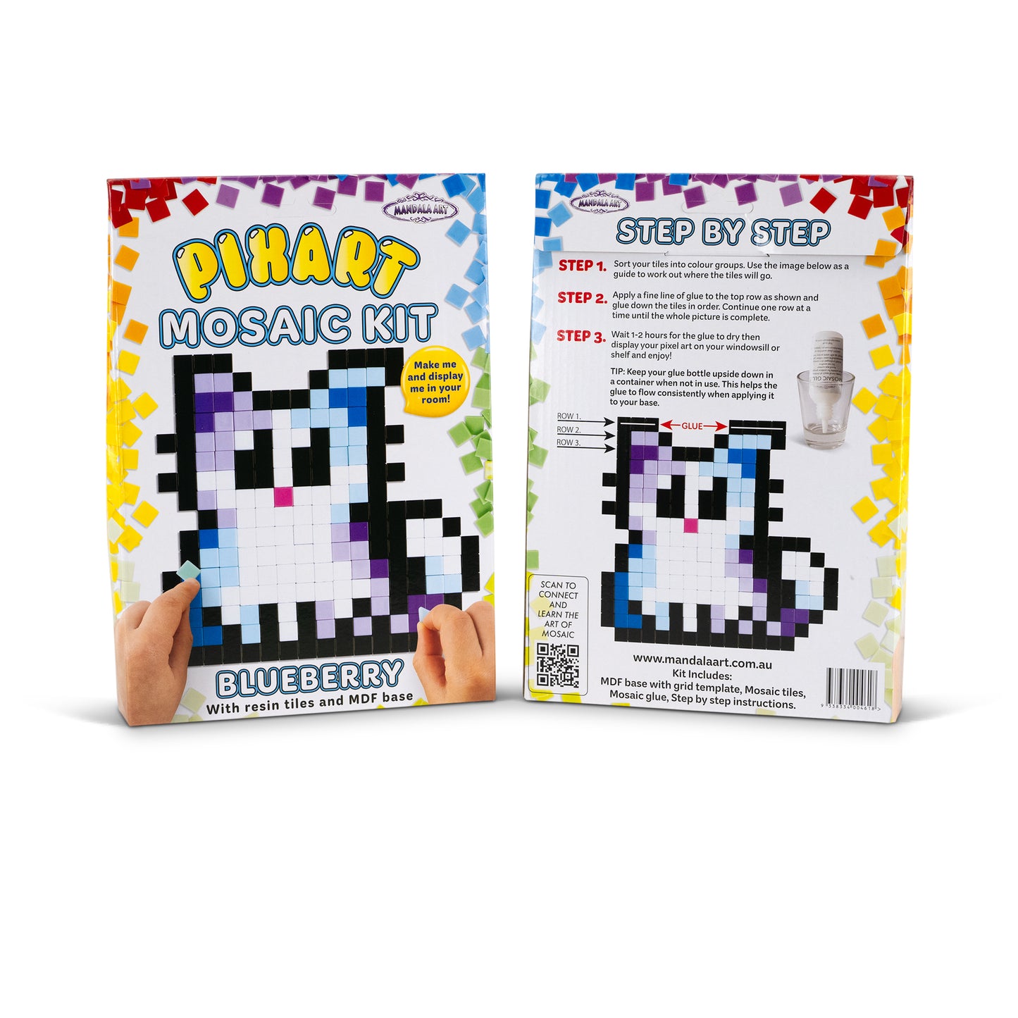 Blueberry Cat Pixart Mosaic Kit