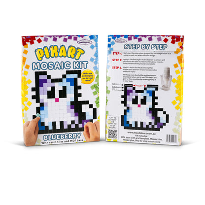 Blueberry Cat Pixart Mosaic Kit