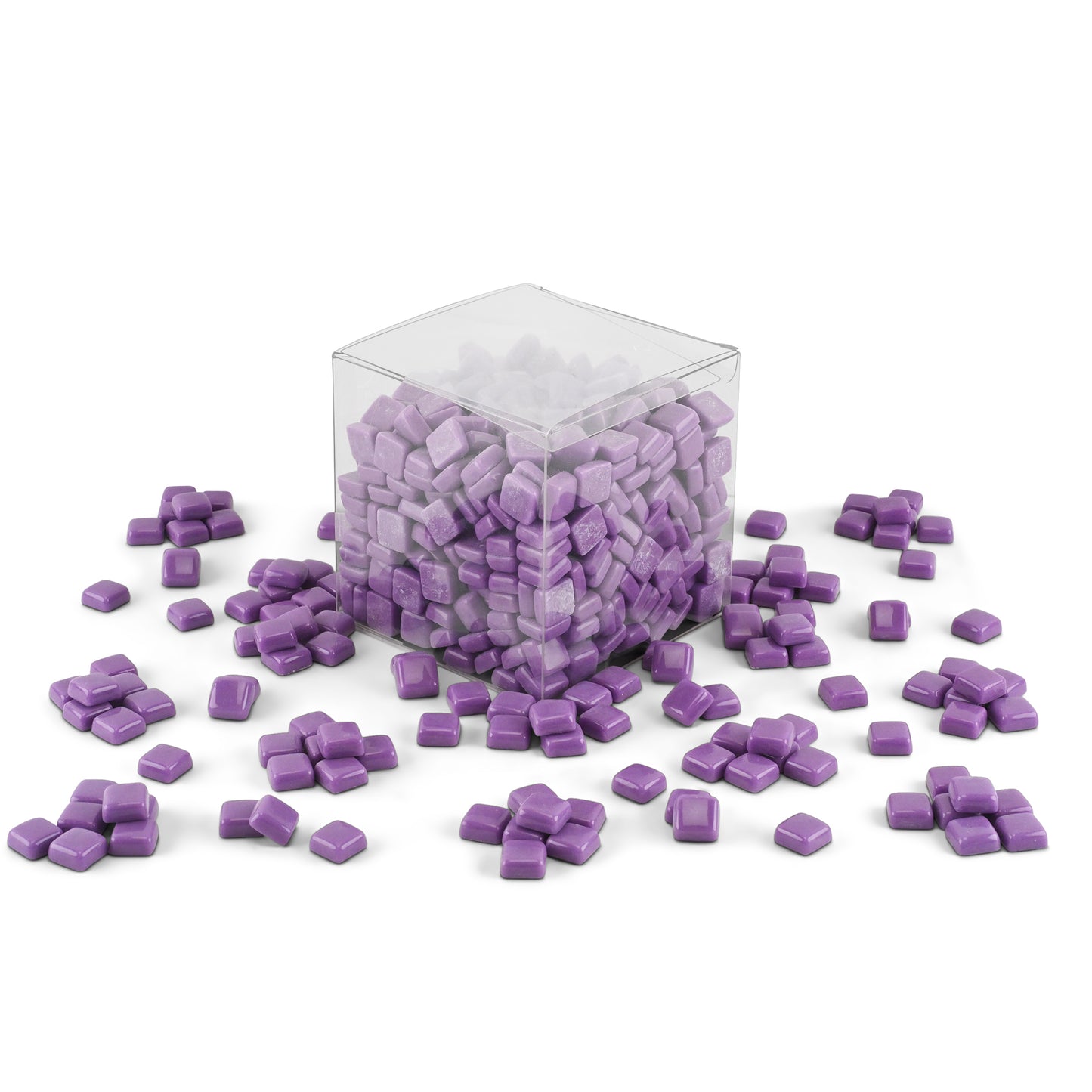 Purple Glass Blocks 12mm Mosaic Tiles 1Kg **School Bulk Buy**