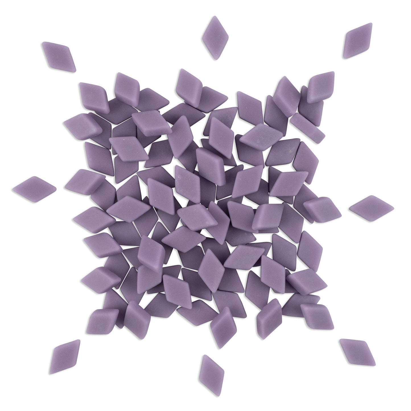 Purple Diamond Shape Glass Matte Finish Mosaic Tiles 250g