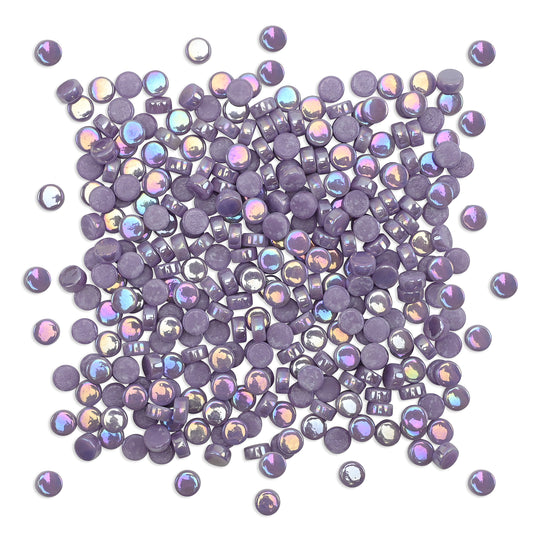 Purple Round Glass Dots 8mm Tiles 100g