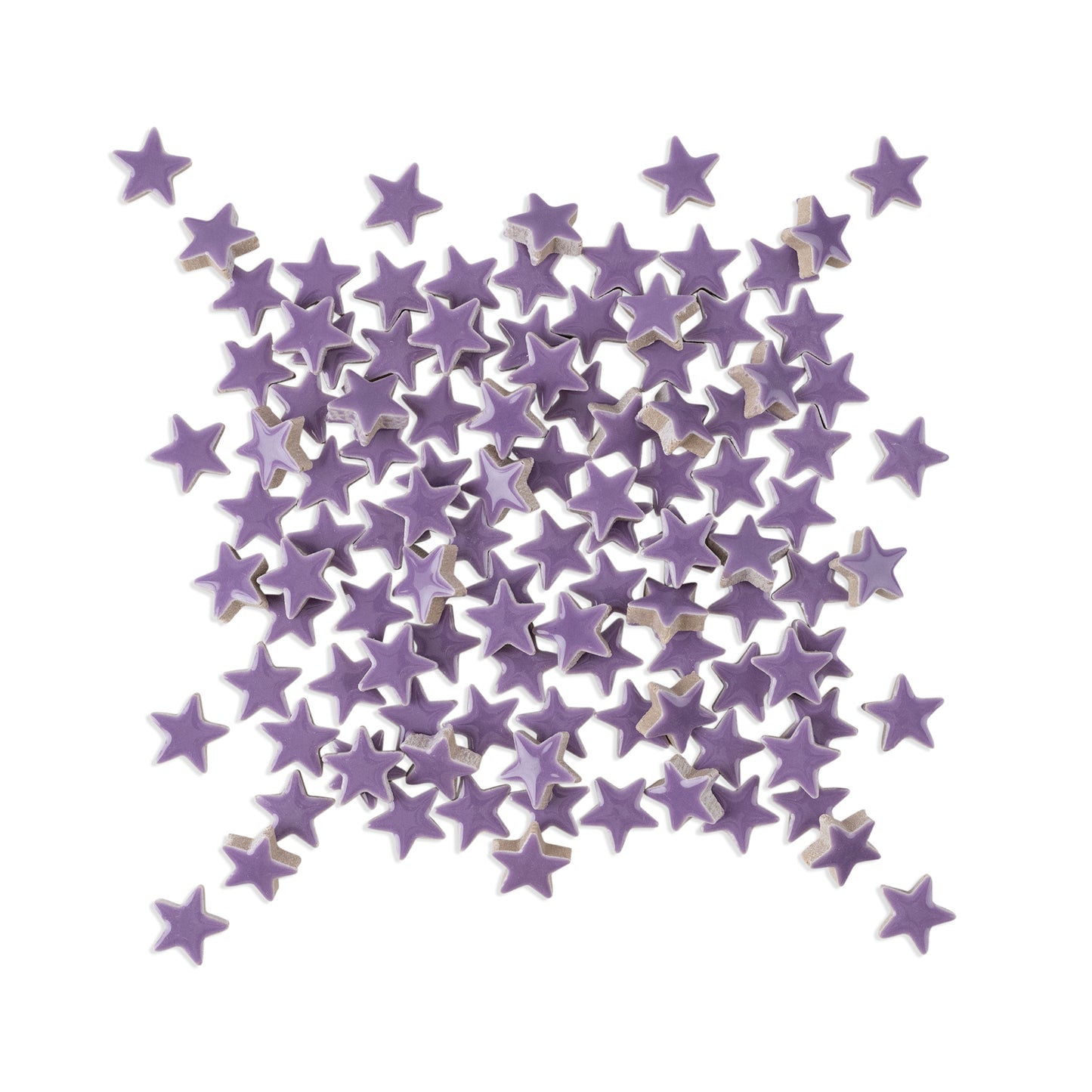 Purple Star Shaped Glazed Ceramic Tiles 70g