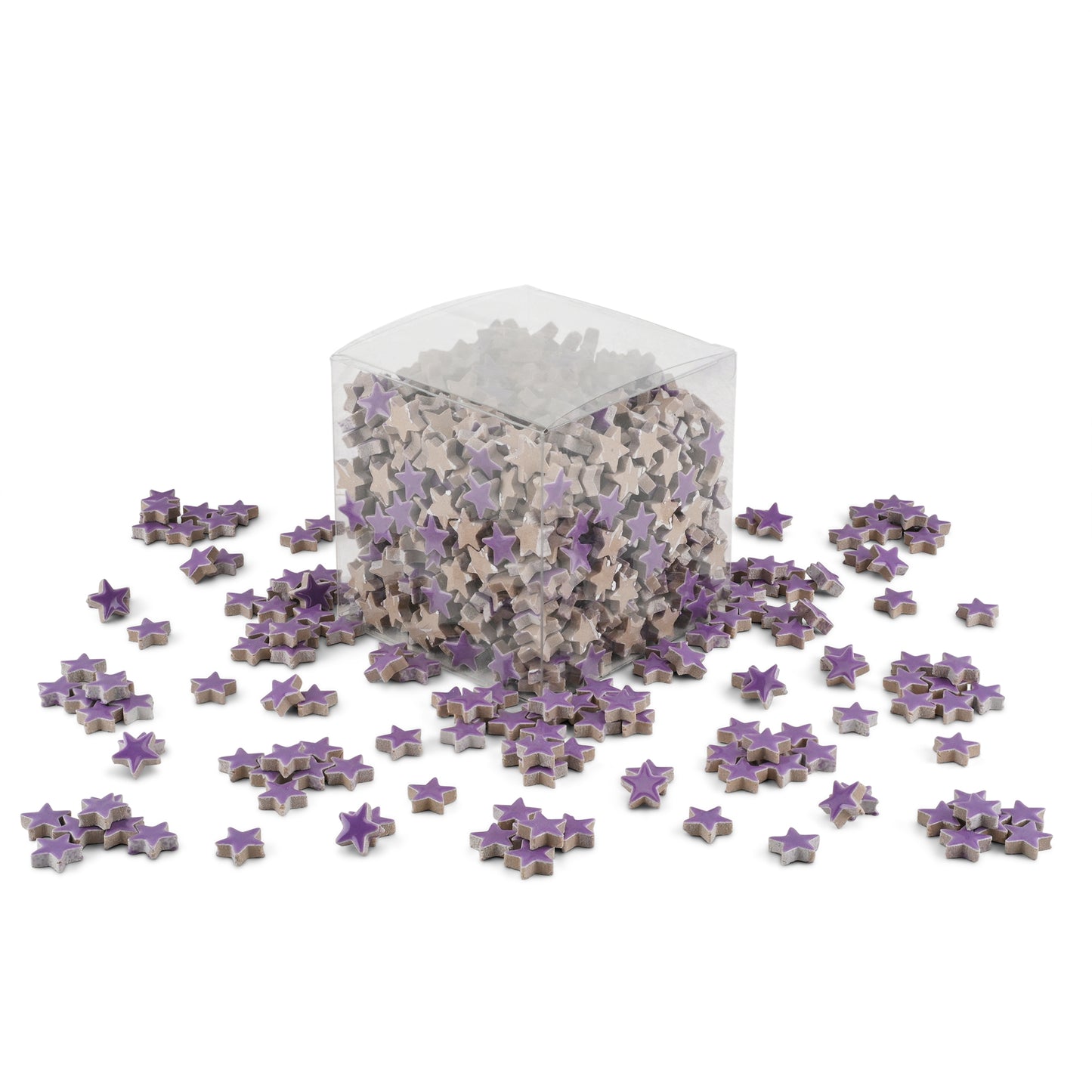 Purple Star Shaped Ceramic Tiles 800g **School Bulk Buy**