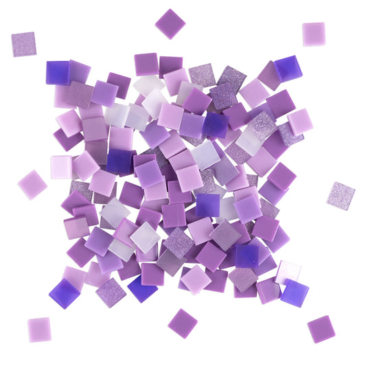 Resin Mosaic Tiles - Purple Mix - 1000 Tiles