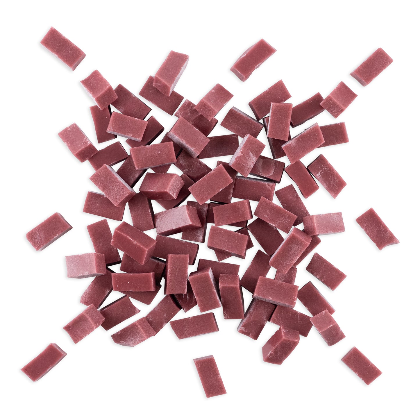 6019 Plum Red Smalti Glass Brick Mosaic Tiles 250g