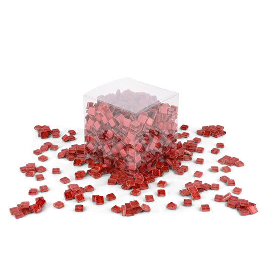 Cherry Pie Glitter Red Mosaic Glass Tiles 1Kg **School Bulk Buy**