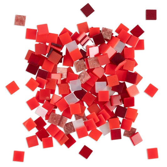 Resin Mosaic Tiles - Red Mix - 1000 Tiles