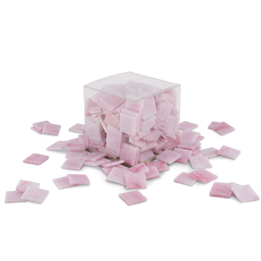 Rose Quartz 2.5 x 2.5cm 1Kg Pink Tile **School Bulk Buy**
